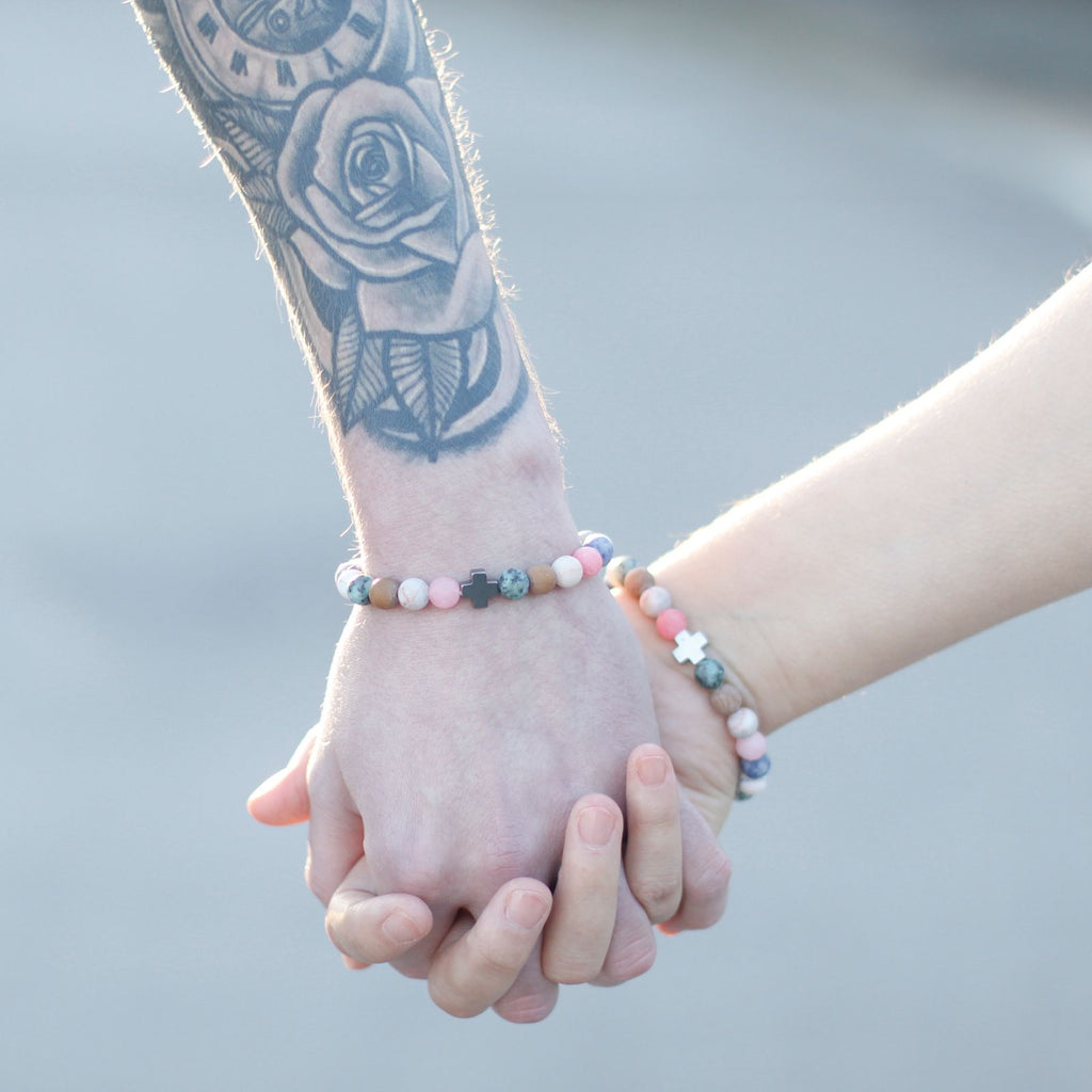 2 Pulseras con Piedras Preciosas - Eternidad