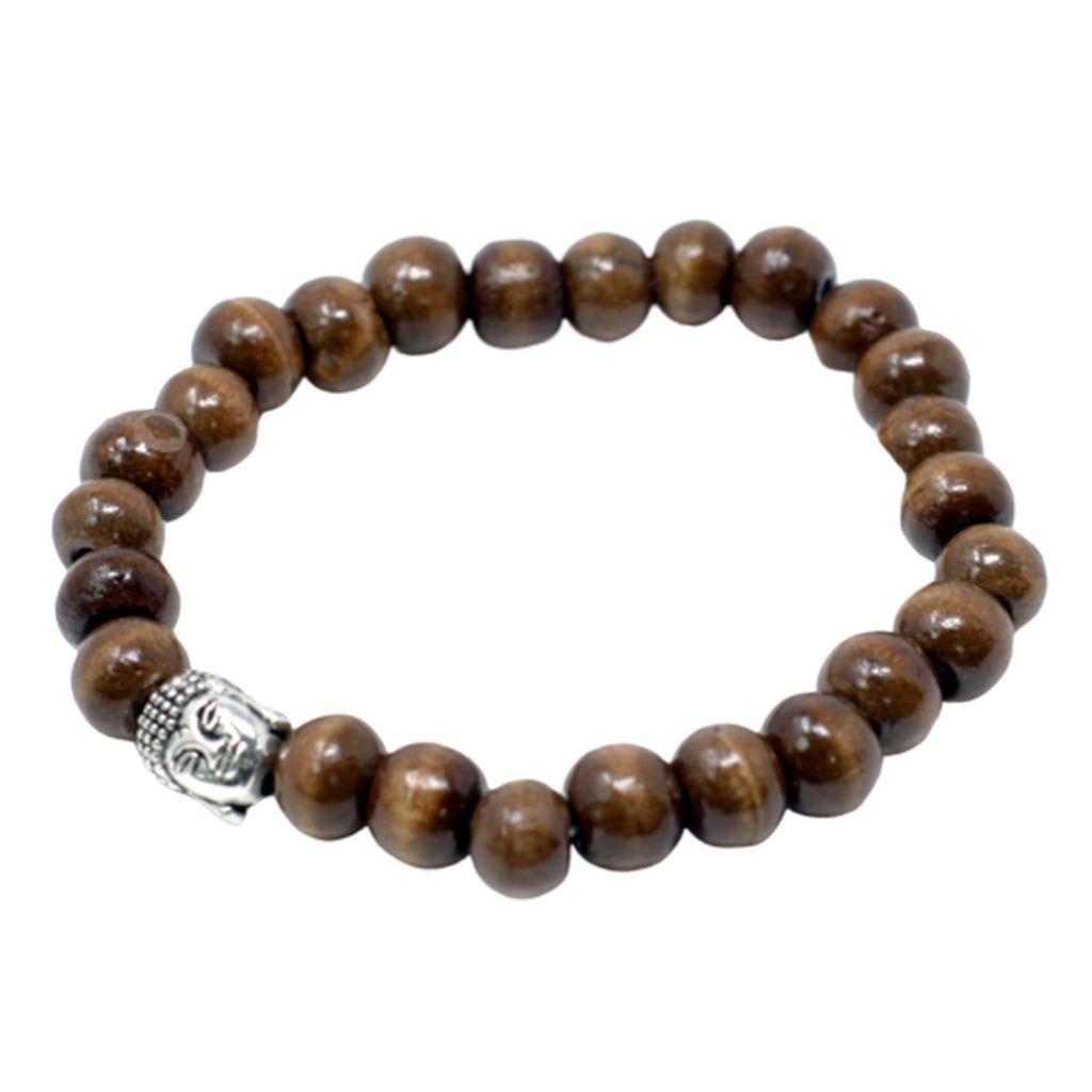 Brazalete Buddah y cuentas marrones