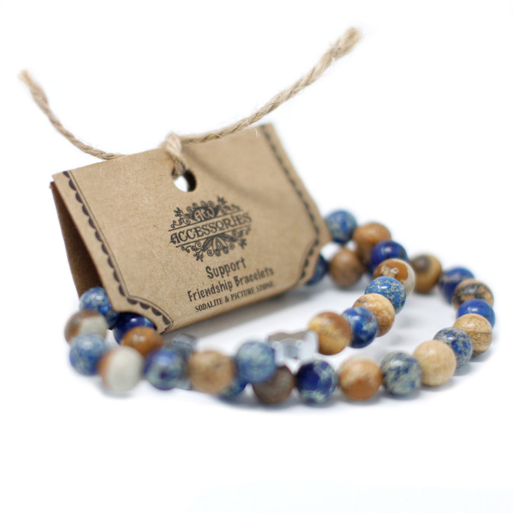 2 Pulseras con Piedras Preciosas - Paz