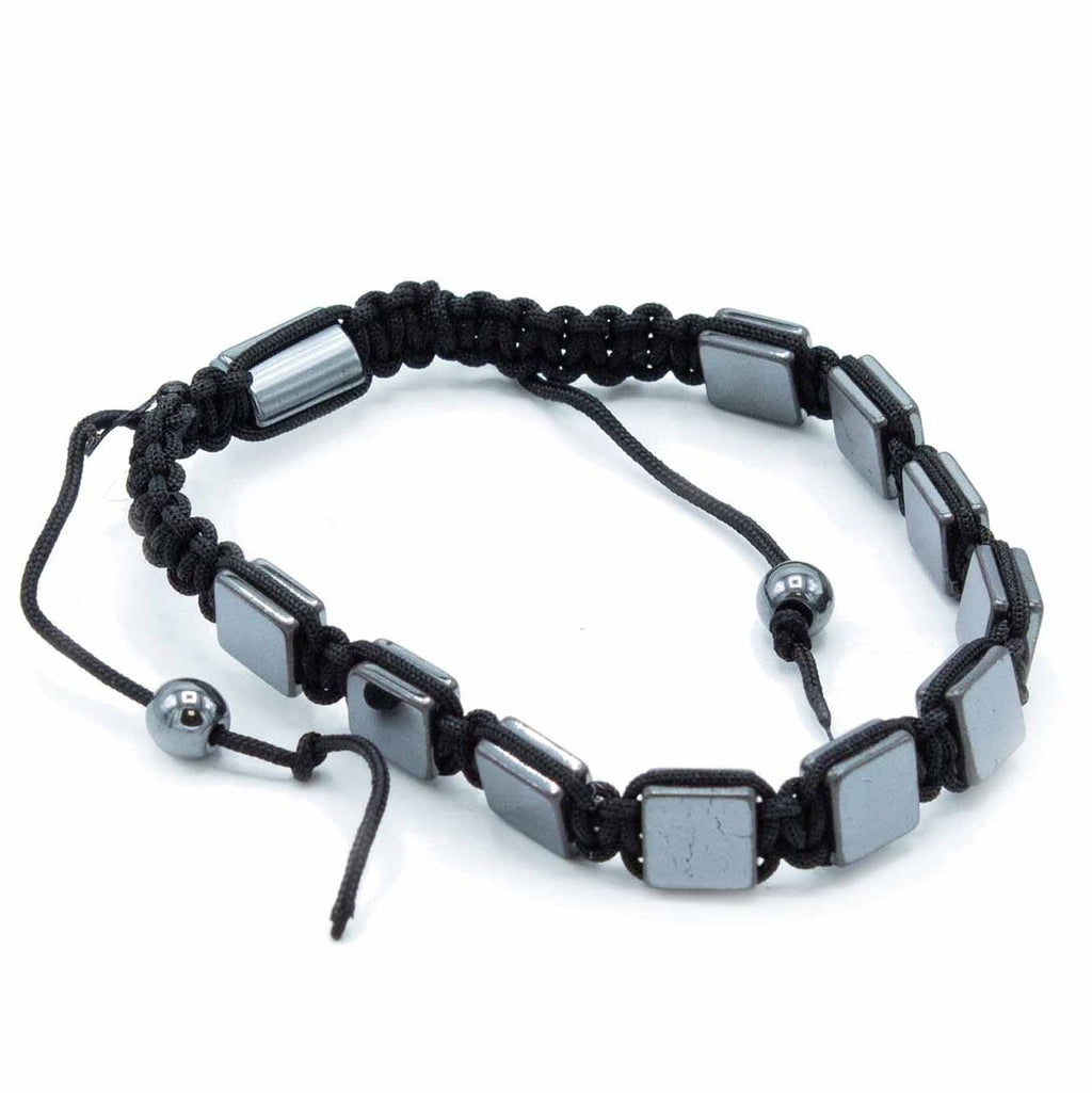Pulsera Magnética Shamballa de Hematita -  Cubos planos