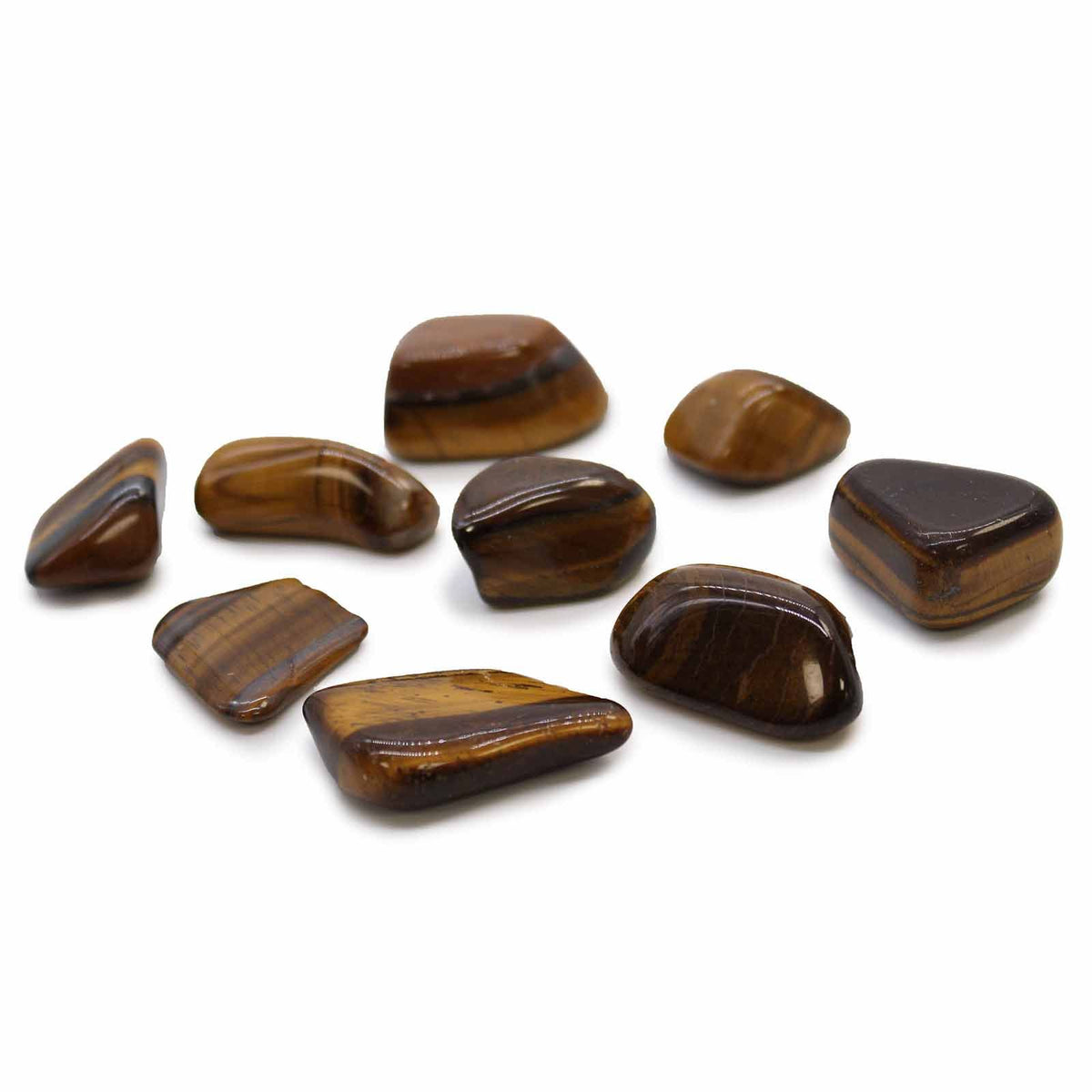 Piedras Pulidas L- Ojo de Tigre (dorada)