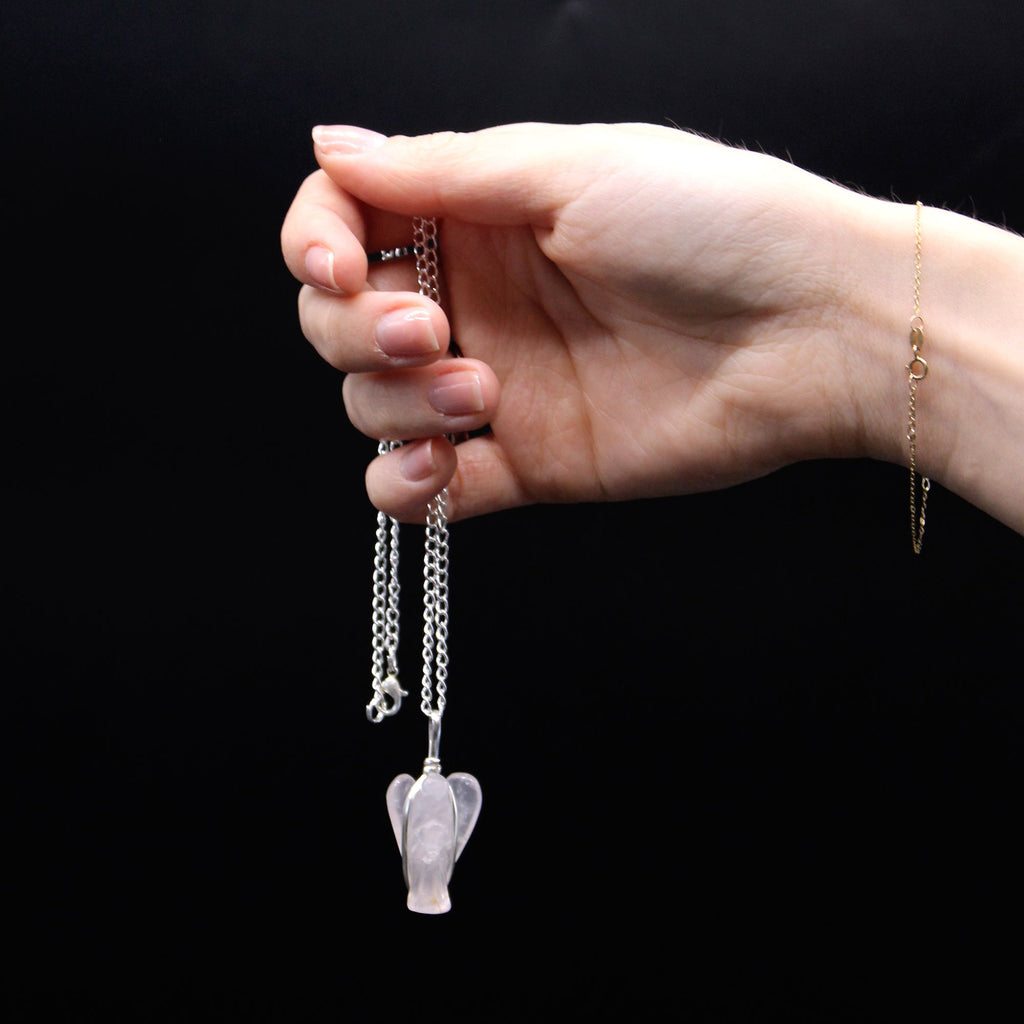 Colgante de Ángel de la Guarda de Piedras Preciosas - Amatista