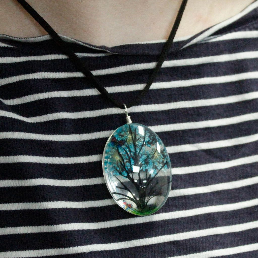 Flores Prensadas - Arbol De La Vida - Verde