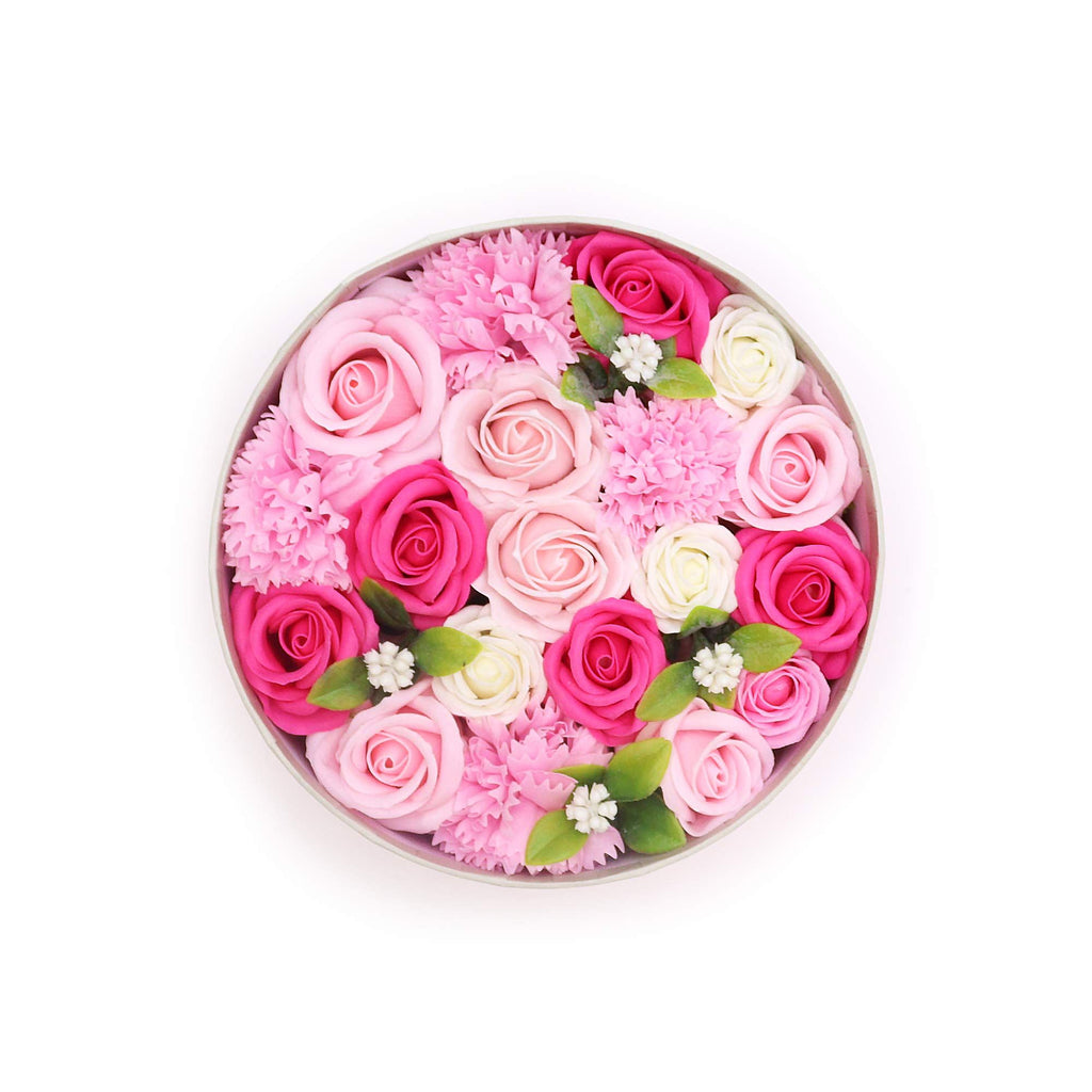 Caja redonda de flores de jabón — Baby Blessings