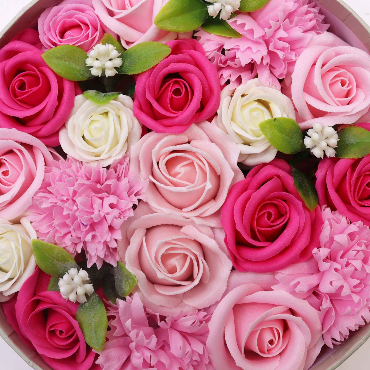 Caja redonda de flores de jabón — Baby Blessings