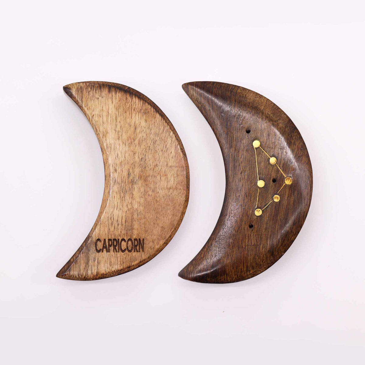 Quemador de incienso con signos del zodíaco de latón grabado - Luna