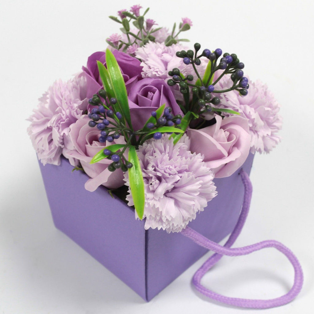 Bouquet de flores de jabón — Rosas y morado