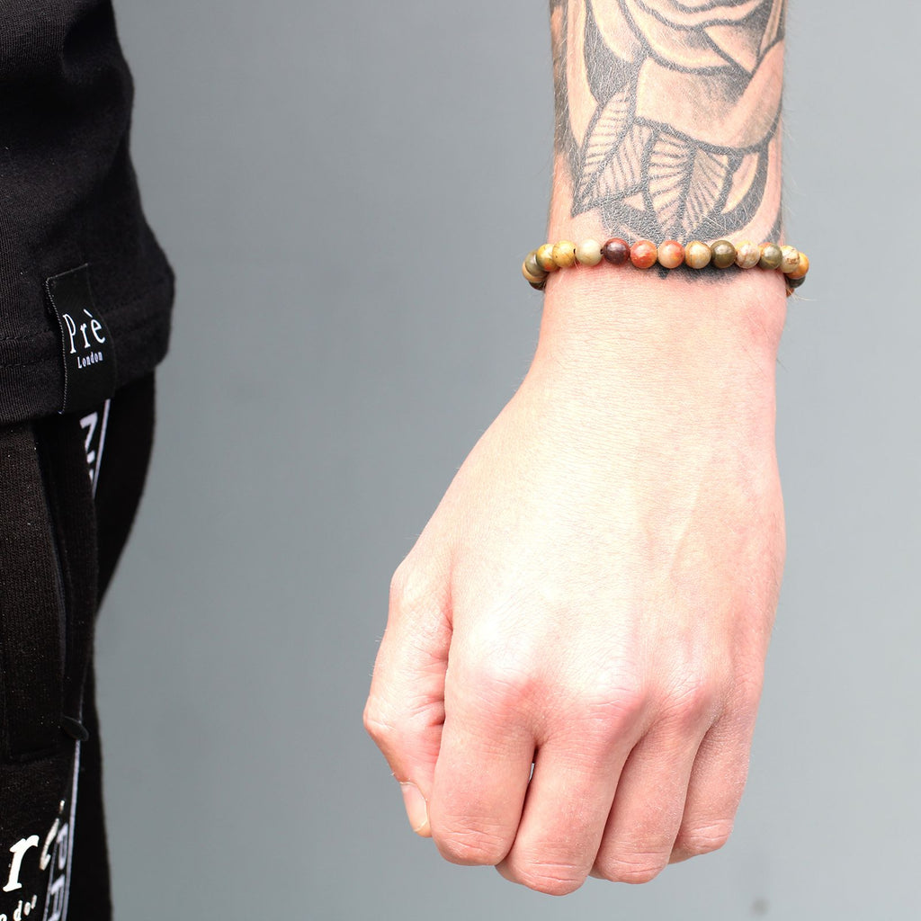 Pulsera de hilo negro con Ojo de Tigre
