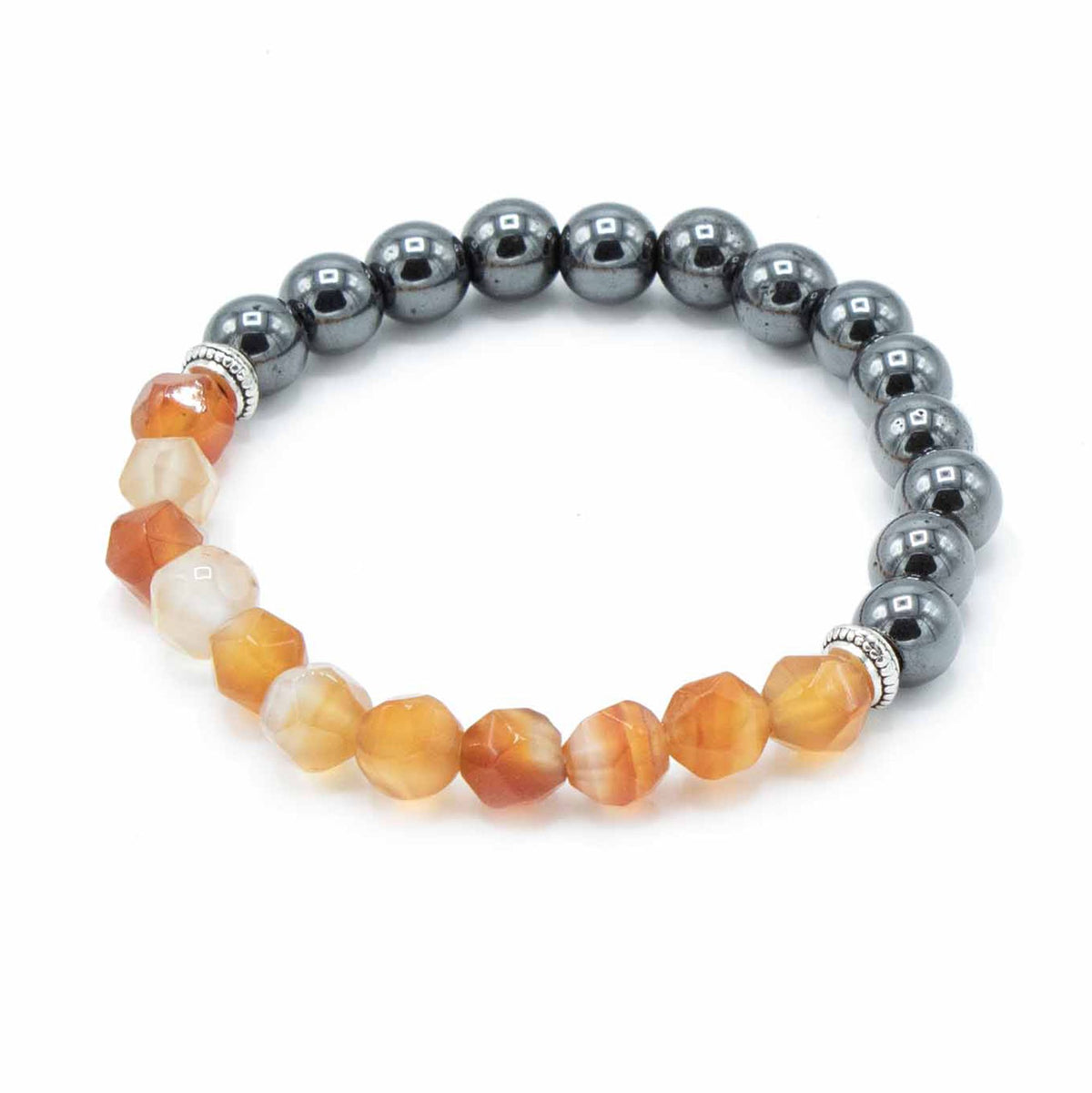 Pulsera de Piedra Preciosa Tallada - Cornalina Magnético